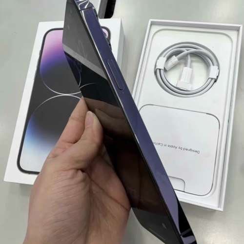 100%NewiPhone14 Pro Max 256GB紫色香港行 貨 Apple保養至2024年 7月28日 全套有盒...