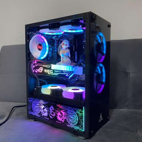 [水冷RGB幻變燈系列】 i7 第9代 RGB電競高階電腦遊戲主機，頂配16G 記憶體，Radeon...