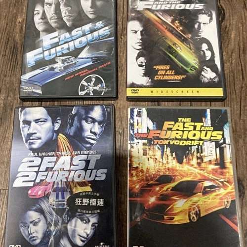 原裝香港正版 三區 DVD 電影 狂野極速 1,2 東京漂移 Paul Walker Fast & Furious m...