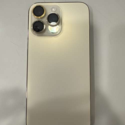 99.9% New iPhone 14 Pro Max 金色 512GB 電池100% 單機冇盒2023/7月有Apple Care+...
