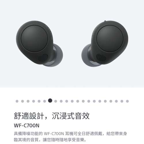 Sony無線耳機WF-C700N黑色全新未開1年保