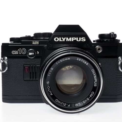 Olympus OM-10 SLR Film Camera Black w/ ZUIKO 50mm f1.8