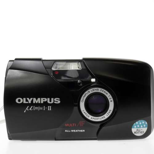 Olympus mju II Ultra Compact Point & Shoot 35mm F2.8 film camera Black