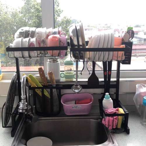 New水龍頭星盤碗碟架廚具儲物架Faucet Star Plate Dish Rack Kitchenware Storage ...