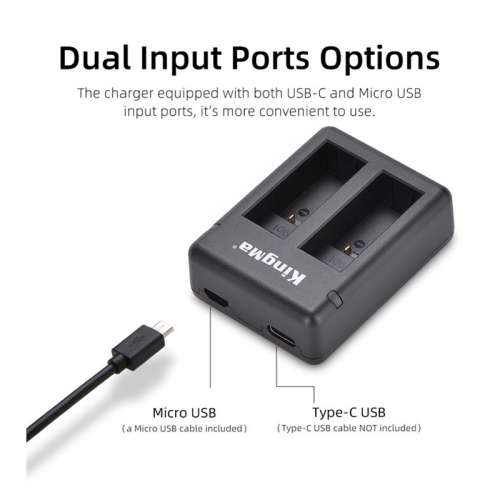 KINGMA Fully Decoded Enduro Battery And Charger For GOPRO Hero 12 / 11 / 10 / 9