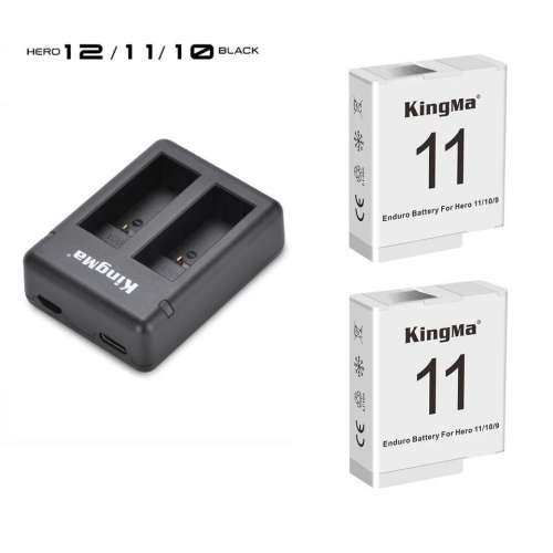 KINGMA Fully Decoded Enduro Battery And Charger For GOPRO Hero 12 / 11 / 10 / 9