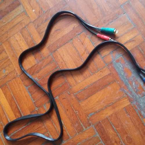 鍍金蓮花插頭1.5米長三色線