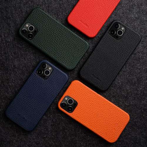 iPhone 12Pro! 德國Melkco - Back Snap Series Lai Chee Pattern Premium Leather ...