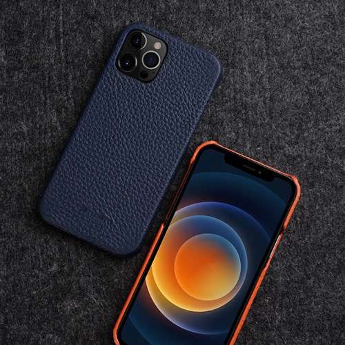 iPhone 12Pro! 德國Melkco - Back Snap Series Lai Chee Pattern Premium Leather ...