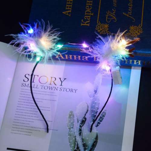 全新 聖誕節 鹿角 發光 頭箍 頭飾