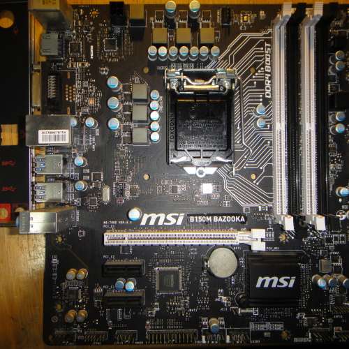 MSI B150M BAZOOKA Micro-ATX 主機板 ((Window10Pro啟用碼)) Socket 1151