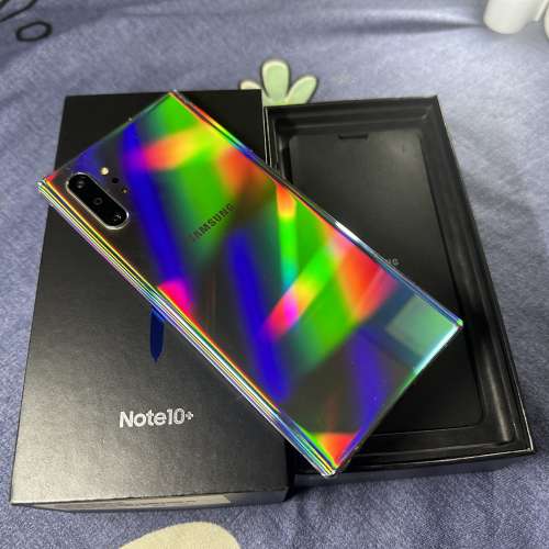 Samsung Note 10+ (12+256GB) *99%new ! 香港行貨 Aura Glow顏色 ，有盒,跟AKG耳機...
