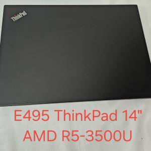 E495 R5-3500U Lenovo ThinkPad 14" AMD R5-3500U 8g ram 256g SSD