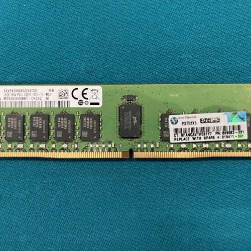 Samsung 16GB DDR4 ECC PC4-19200 DDR4-2400MHz