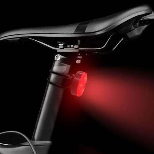 全新 USB Led Bike Tail light 充電式 紅色 圓形 單車燈 車尾燈