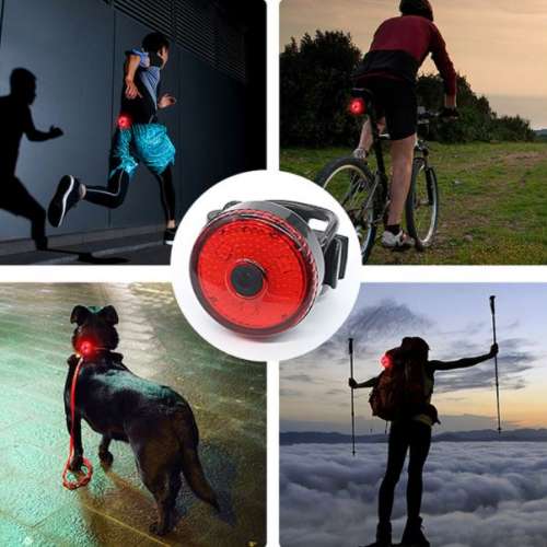 全新 USB Led Bike Tail light 充電式 紅色 圓形 單車燈 車尾燈