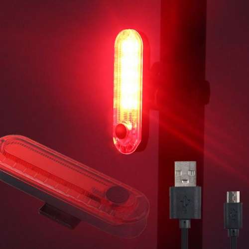 全新 USB Led Bike Tail light 充電式 紅色 單車燈 車尾燈