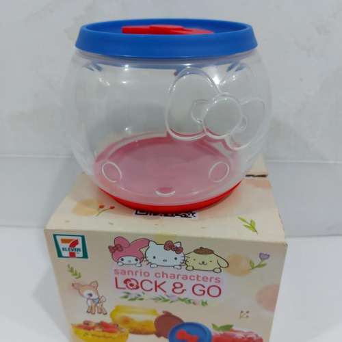 全新 7-11 Sanrio characters Hello Kitty 圓咕 Lock 收納盒