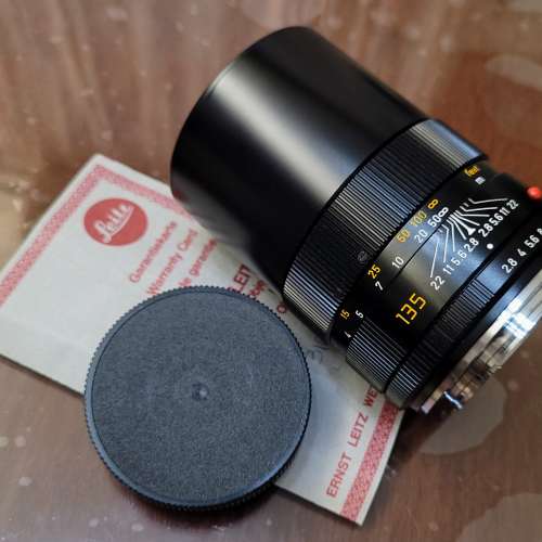 清理珍藏：99%新 Leica Elmarit R135/2.8 (3 CAM) 原盒包裝 全齊！