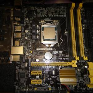 四代 ASUS B85M-G MATX主版 連 G3450 3.4GHz (windows10Home啟用碼) Socket 1150