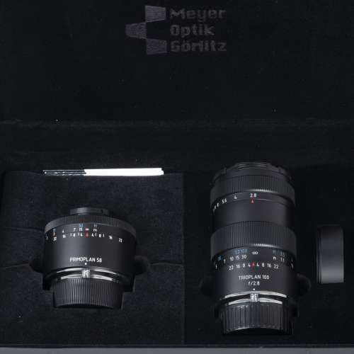 || Set of 2 lens - Meyer Optik Gorlitz Primoplan 58mm F1.9 & Trioplan 100mm F2.8