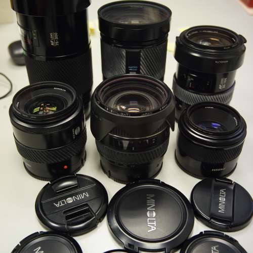 Minolta AF A mount 75-300 28-135 35-105 24-50 24-105, 50 1.7