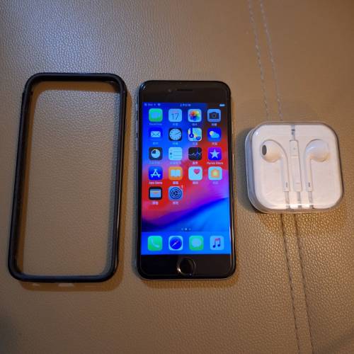 64GB Apple iPhone 6 黑色 連 玻璃貼 背貼 Bumper 代用耳機