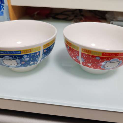 99%新 Hello Kitty 碗一對