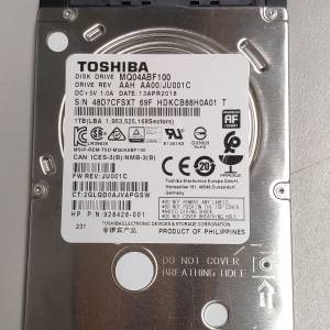 Toshiba 2.5" 1TB 2.5吋 2.5寸 SATA3 薄款 Harddisk 小用新淨