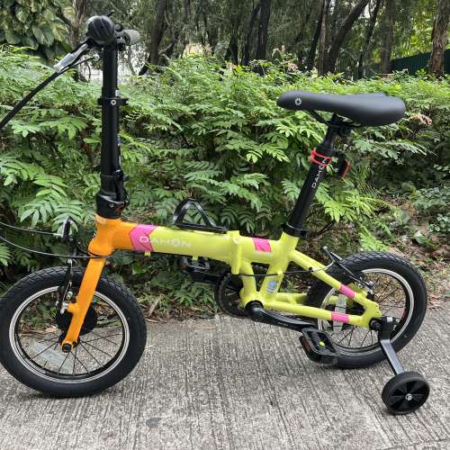 2023 最新款快拆輔助轆版 DAHON KAA411 KIDKING 單速鋁合金兒童折叠車 送水架前後蛙...
