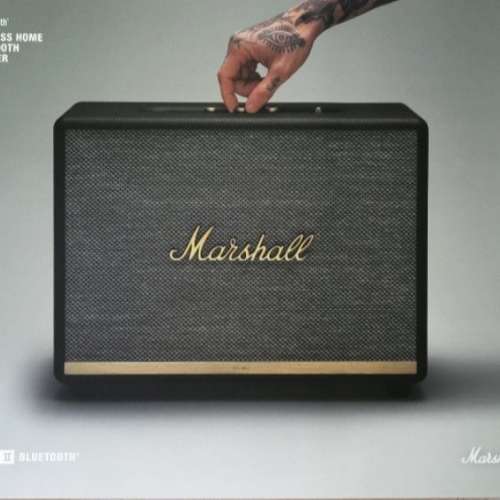 全新 Marshall Woburn Bluetooth  Speaker 黑色藍芽喇叭