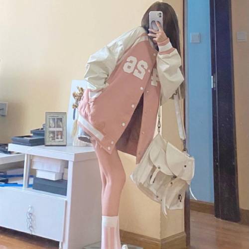預訂6-8日 棒球服外套女秋冬新款韓版寬松衛衣百搭休閒學生上衣夾克國潮