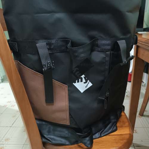 韓式大容量防水背囊/背包 黑色 啡邊色