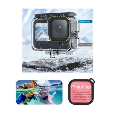 TELESIN 45M Waterproof Housing Case With Lens Filter For GoPro Hero 12 / 11 / 10