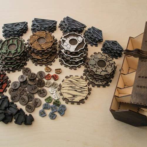 卡坦岛Catan激光切割多层叠加Catan Laser Cutting Multi-Layer Overlay