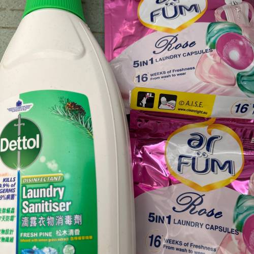 arfum 衣服洗衣珠x2 & dettol 衣物消毒劑x2