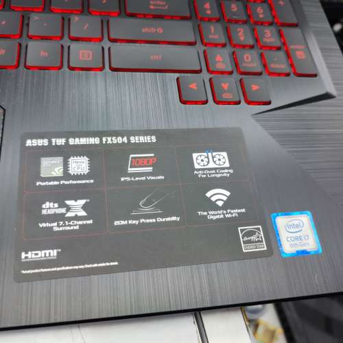 電競Asus FX504 GeForce GTX 1060 6GB 獨顯i7 16GB/512GB SSD,全正常好新淨