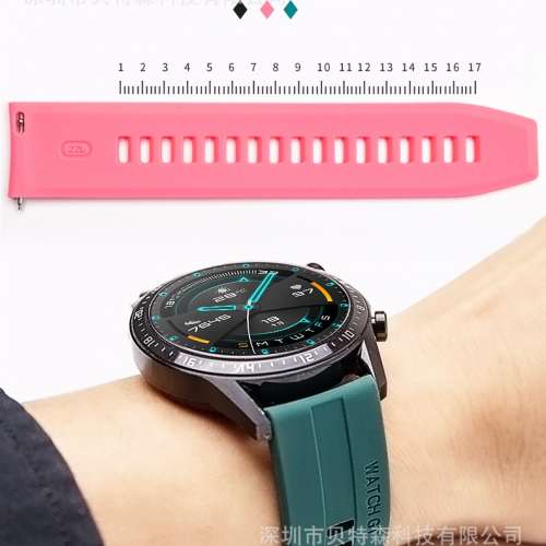 Huawei 華為GT智能錶代用錶帶 22mm(黑色帶扣)$100/2pcs