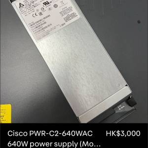 Cisco PWR-C2-640WAC 640W power supply (Model Cisco DPS-640BB)