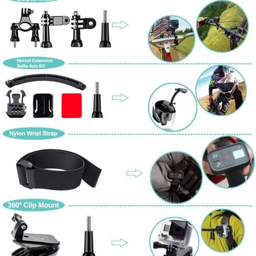 57 in 1 Action Camera Accessories Kit For GoPro Hero 12 / 11 / 10 / 9