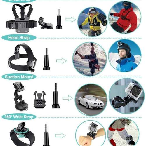 57 in 1 Action Camera Accessories Kit For GoPro Hero 12 / 11 / 10 / 9