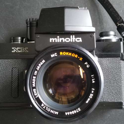 萬能達Minolta XK 黑機自動曝光觀景器(只可手動測光)50mm1.4標準鏡