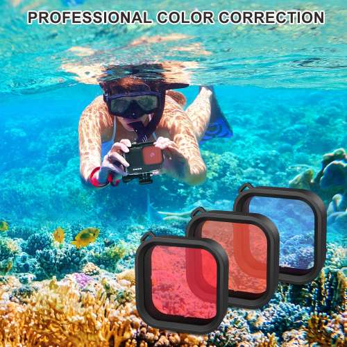 48 in 1 Waterproof Housing Case With Filters Kit For GoPro Hero 12 / 11 / 10 / 9