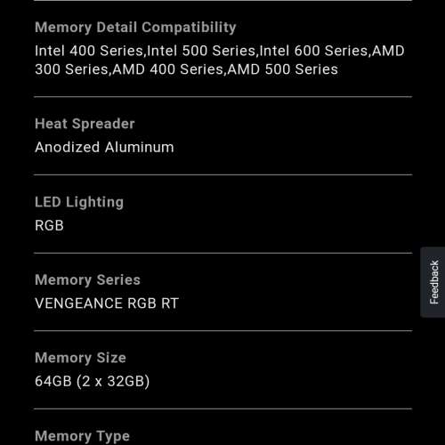 海盜船 DDR4 ram RGB RT 64GB Kit