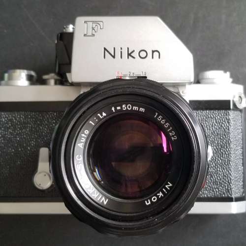 尾期白色Nikon大F連FTn頂及50mm 1.4大光圈標準鏡廣角鏡