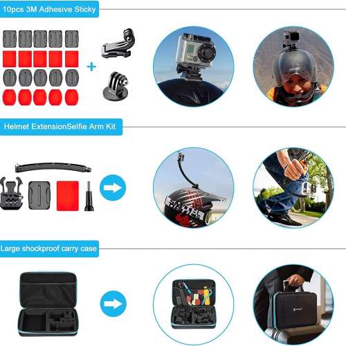 43 in 1 Waterproof Housing Case Kit For GoPro Hero 12 / 11 / 10 / 9