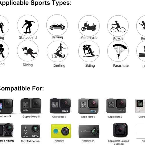 43 in 1 Waterproof Housing Case Kit For GoPro Hero 12 / 11 / 10 / 9