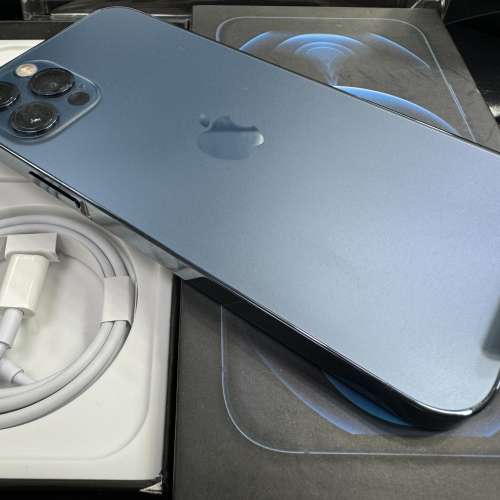 99.9%New iPhone 12 Pro 512GB 藍色 電池效能100% 全套有盒有配件 香港行貨 自用首選