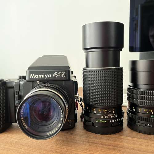 Mamiya 645 PRO TL 全套 1機3鏡2背加配件