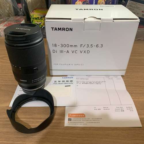 行貨5年保養 Tamron騰龍 18-300mm F/3.5-6.3 Fuji富士 X mount (2023年12月購入)